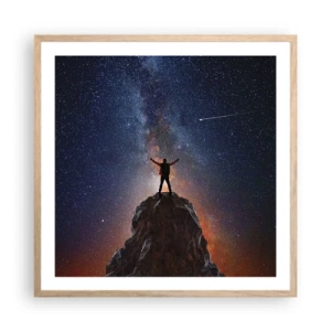 Affiche dans un chêne clair - Poster - Le force est avec moi! - 60x60 cm