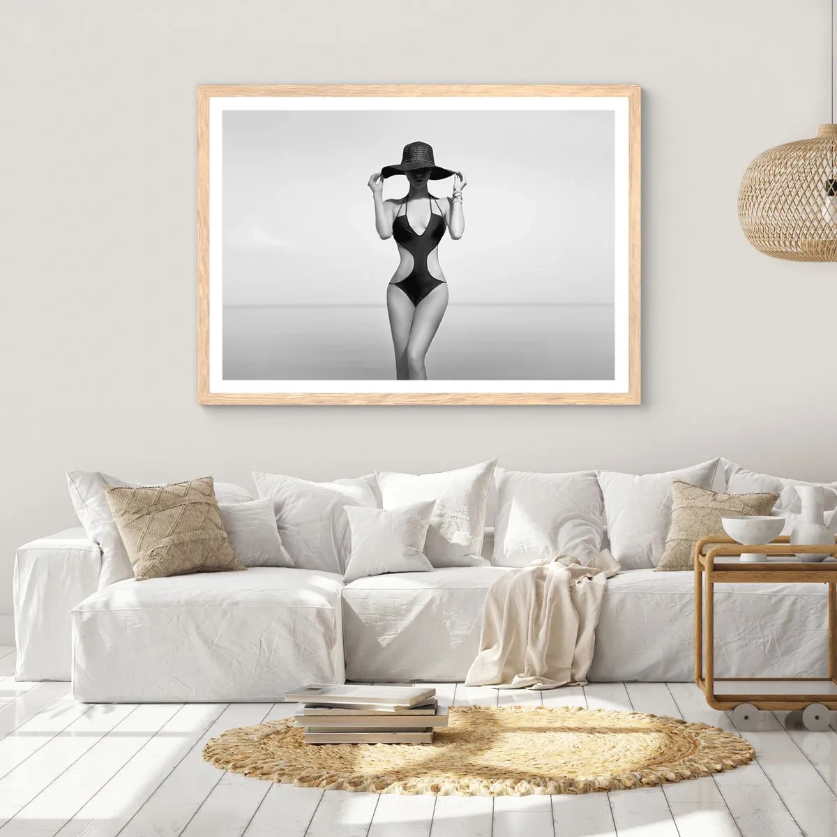 Affiche dans un chêne clair - Poster - Mon prénom? Élégance - 100x70 cm