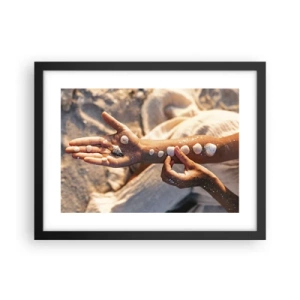 Affiche dans un cadre noir - Poster - La beauté à portée de main - 40x30 cm