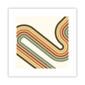 Affiche - Poster - En zig zag vers le but - 30x30 cm