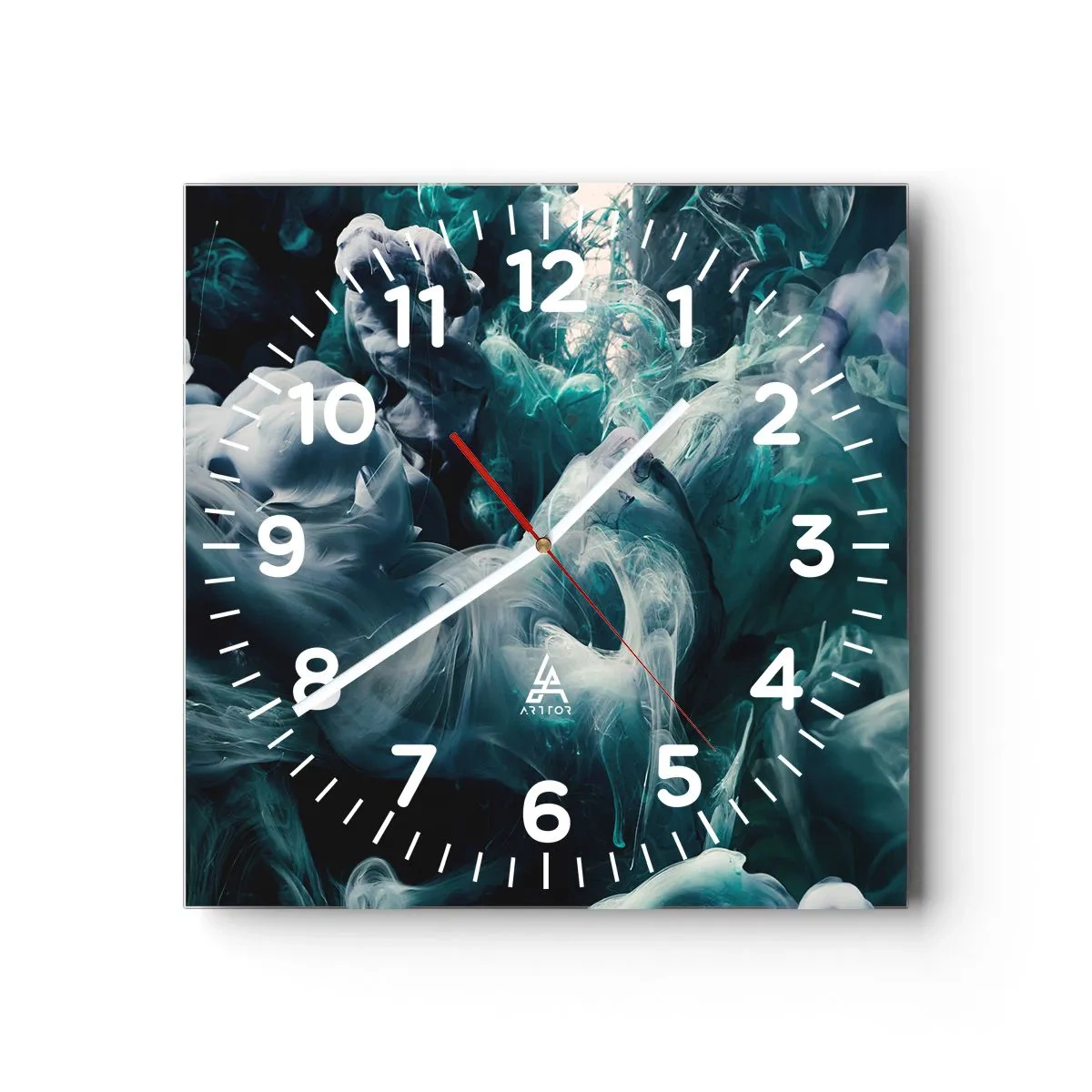 Horloge murale - Pendule murale - Mouvement des couleurs - 30x30 cm
