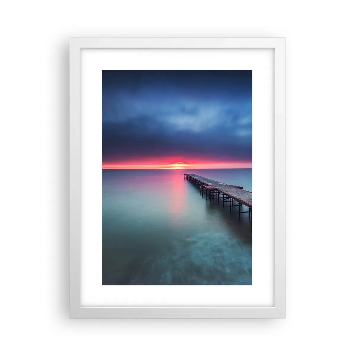 Affiche dans un cadre blanc - Poster - Entre le ciel et la terre - 30x40 cm