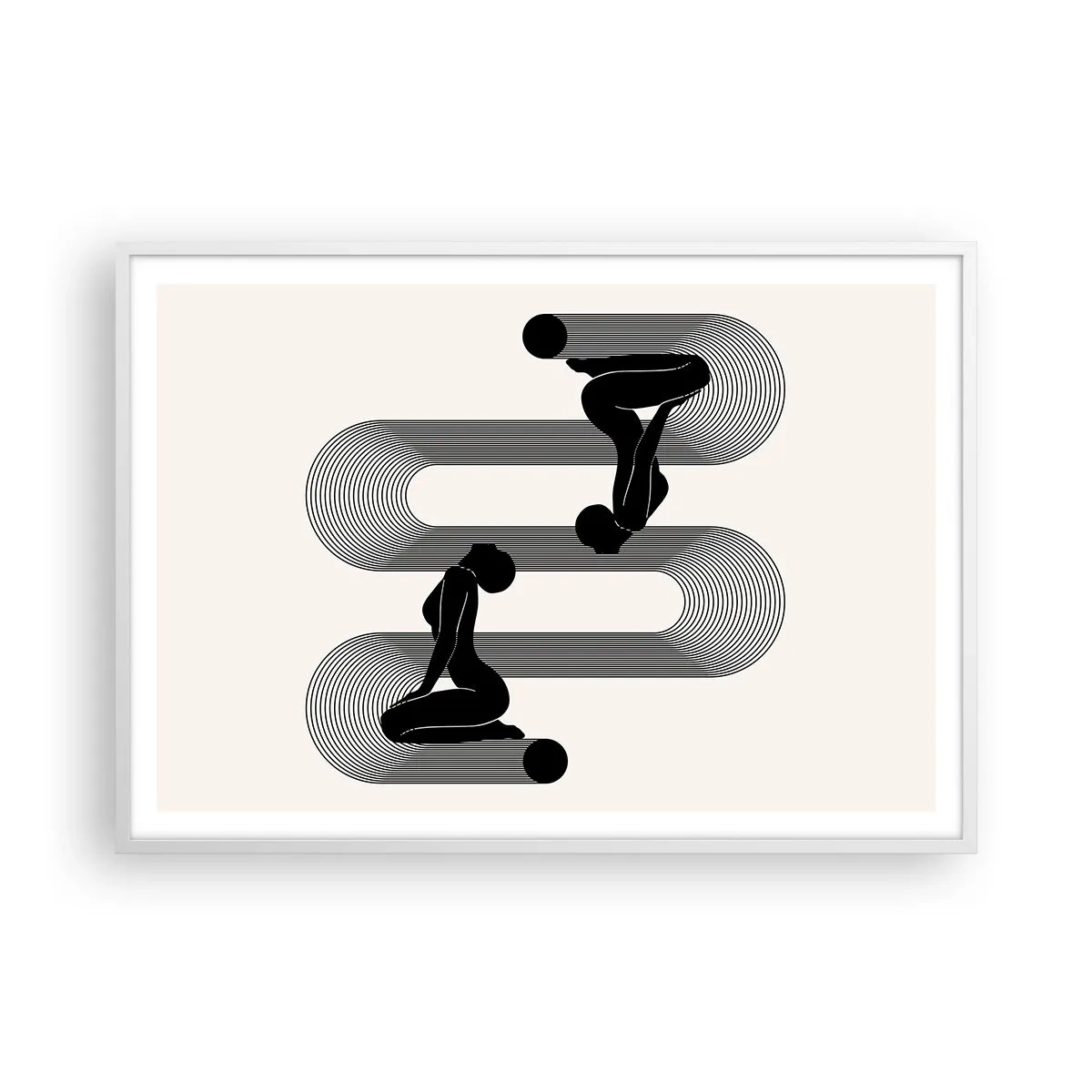 Affiche dans un cadre blanc - Poster - Symétrie sensuelle - 100x70 cm
