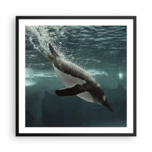 Affiche dans un cadre noir - Poster - Bienvenue dans mon monde - 60x60 cm