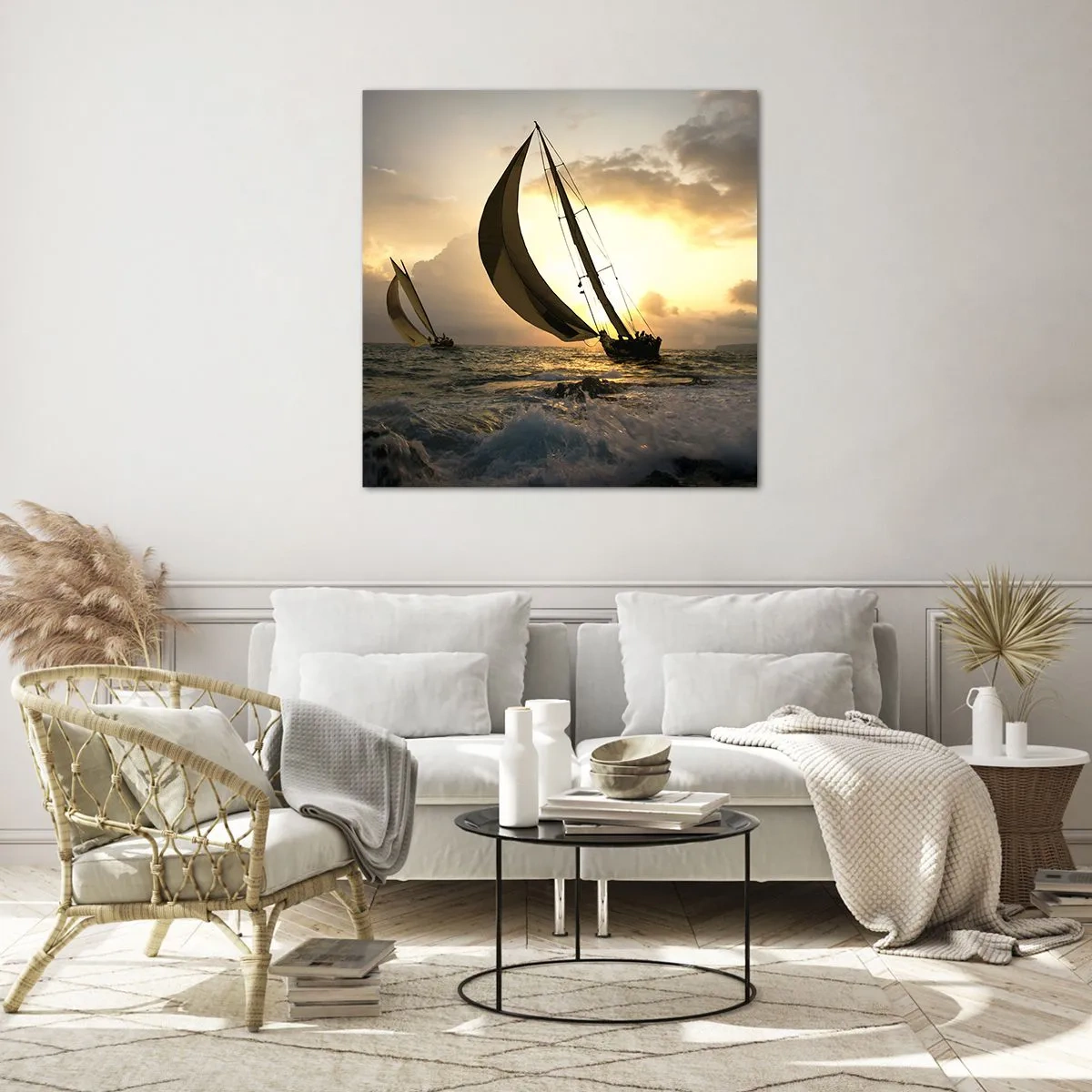 Impression sur verre - Image sur verre - Avec le vent et contre le vent - 40x40 cm