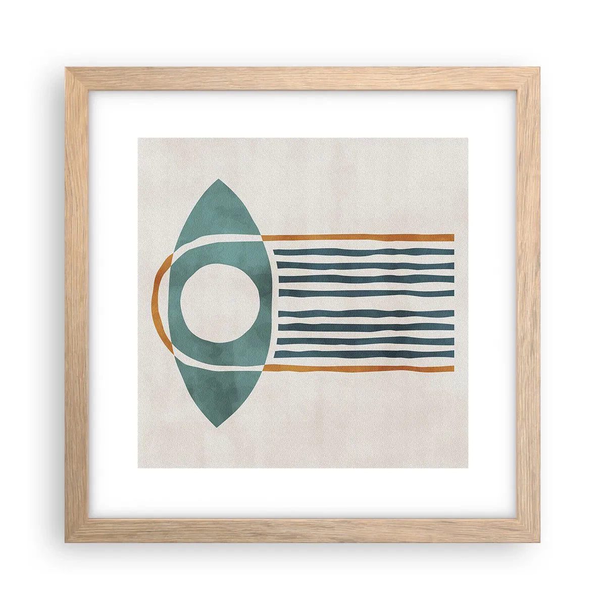 Affiche dans un chêne clair - Poster - Signes et rituels - 30x30 cm