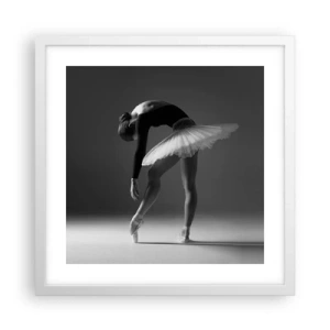 Affiche dans un cadre blanc - Poster - Belle ballerine - 40x40 cm