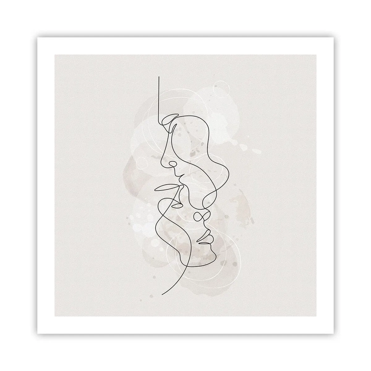 Affiche - Poster - Emmêlé dans une étreinte - 60x60 cm