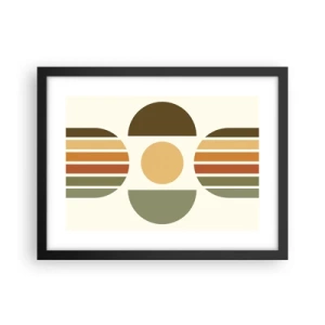 Affiche dans un cadre noir - Poster - Dans les coulaurs de la terre - 40x30 cm