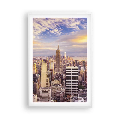 Affiche dans un cadre blanc - Poster - Atteindre les nuages eux-mêmes - 61x91 cm