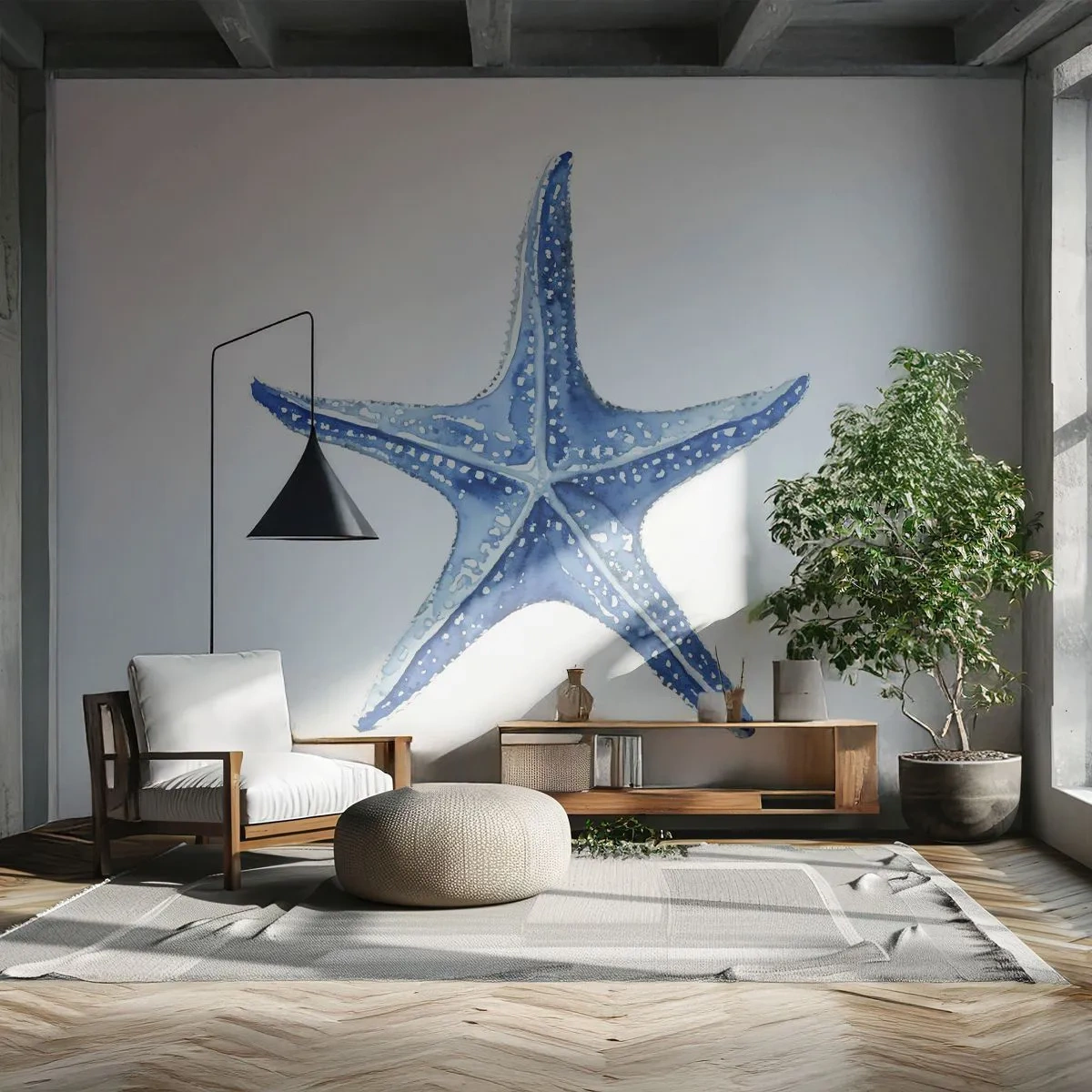 Papier Peint Photo Premium Canvas - Étoile de mer - Étoile de mer, Bord de mer, récif de corail - 300x210 cm