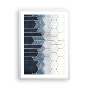 Affiche dans un cadre blanc - Poster - Composition en rythme syncopé - 50x70 cm