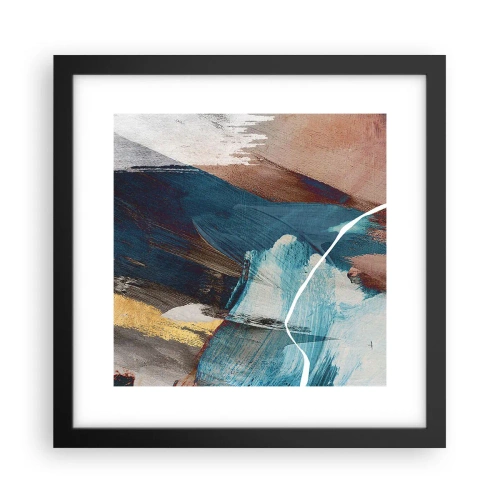 Affiche dans un cadre noir - Poster - Avec panache et énergie - 30x30 cm