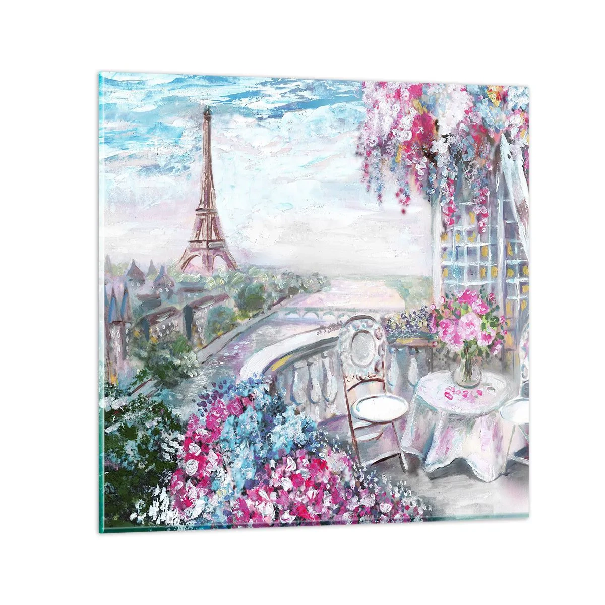 Impression sur verre - Image sur verre - C'est le plus beau ici en mai - 60x60 cm