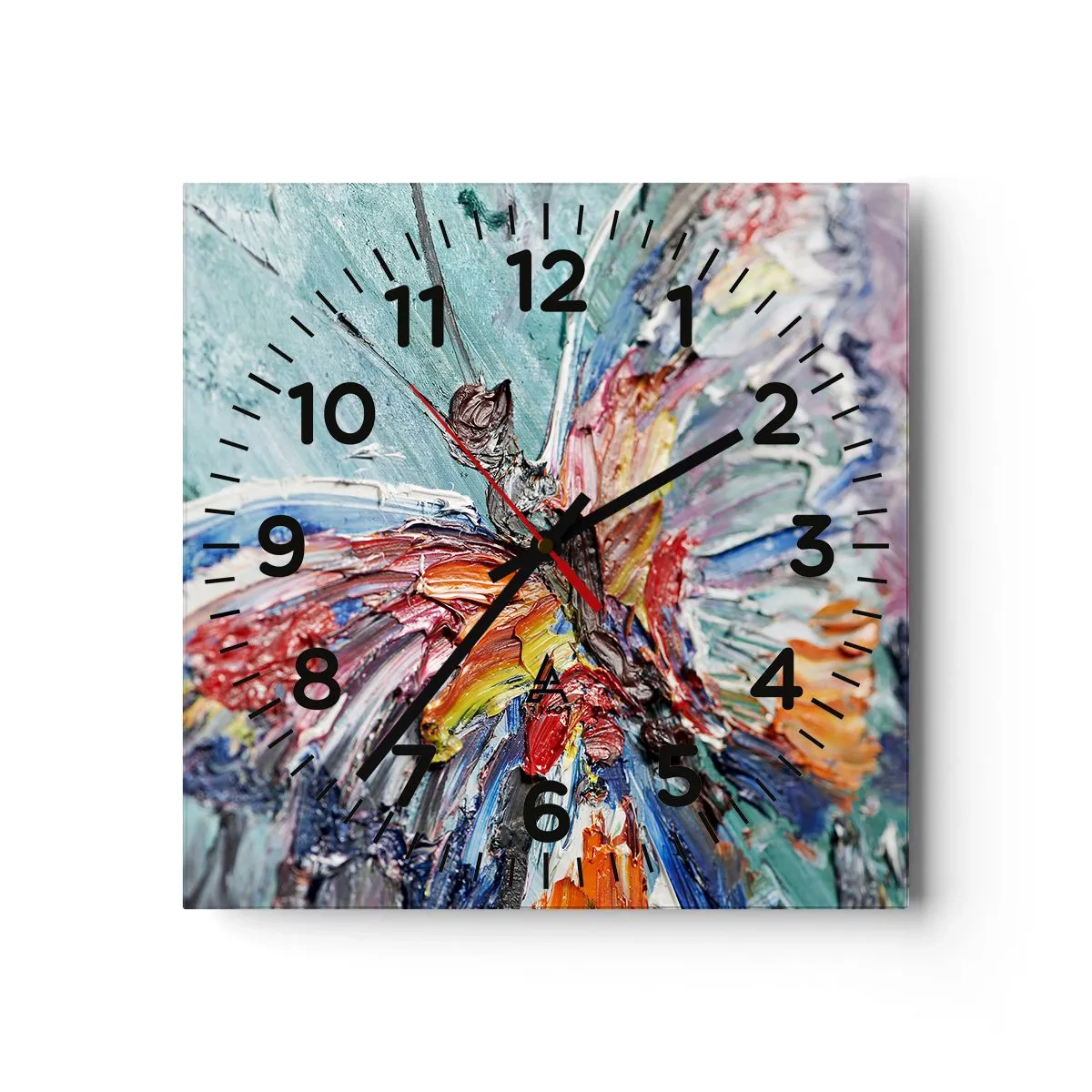 Horloge murale - Pendule murale - Peint par nature - 40x40 cm