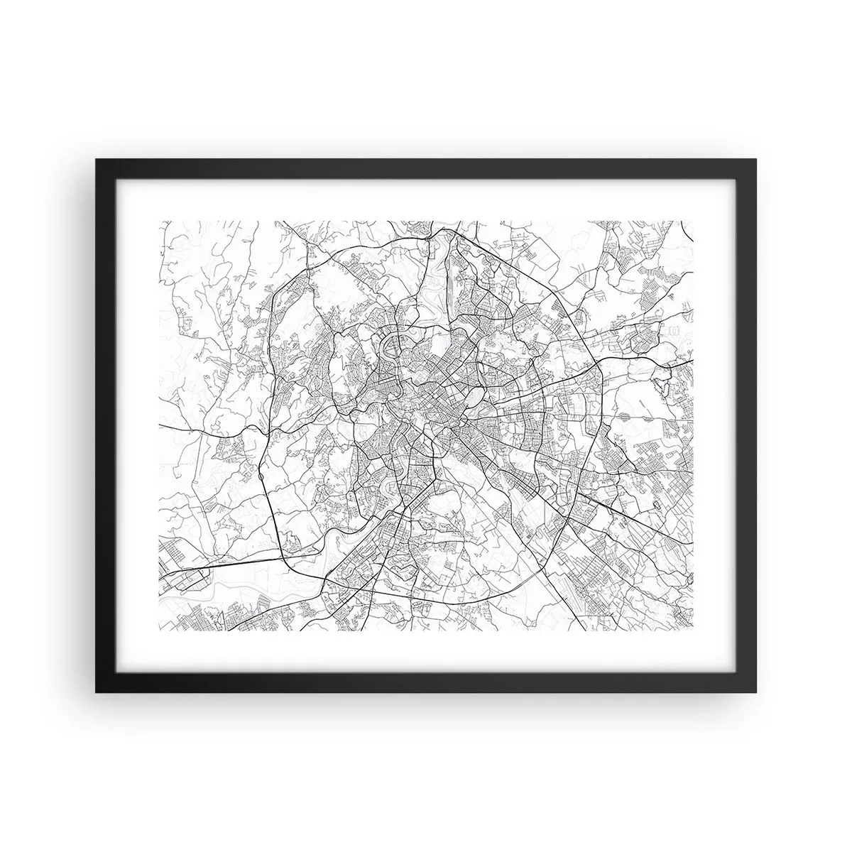 Affiche dans un cadre noir - Poster - Cercle romain - 50x40 cm