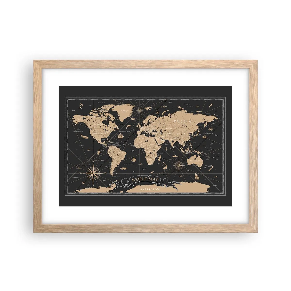 Affiche dans un chêne clair - Poster - Les limites de mon monde - 40x30 cm