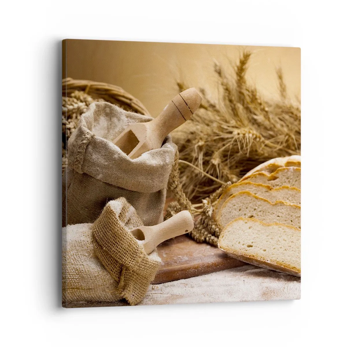 Impression sur toile - Image sur toile - Comment il coupe avec un couteau - 40x40 cm