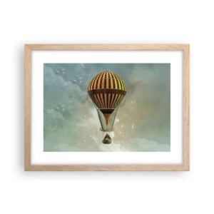 Affiche dans un chêne clair - Poster - Vols pionniers - 40x30 cm