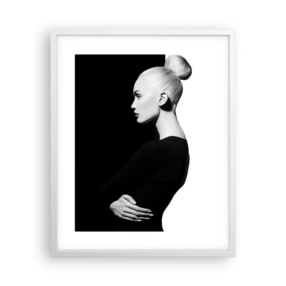 Affiche dans un cadre blanc - Poster - Tout simplement une femme - 40x50 cm