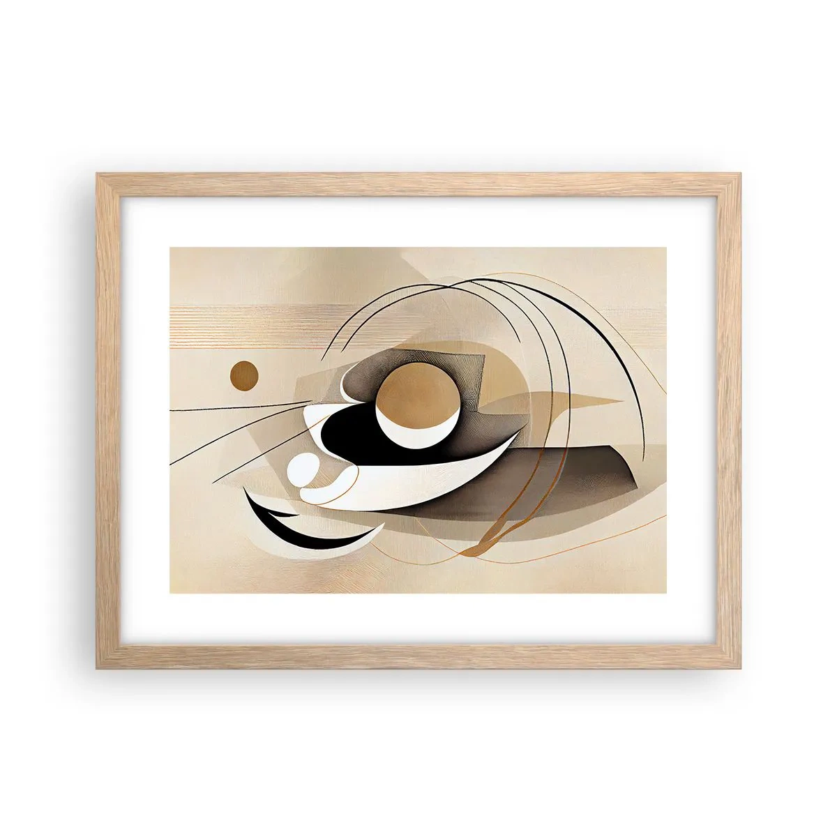 Affiche dans un chêne clair - Poster - Composition : l'essence des choses - 40x30 cm