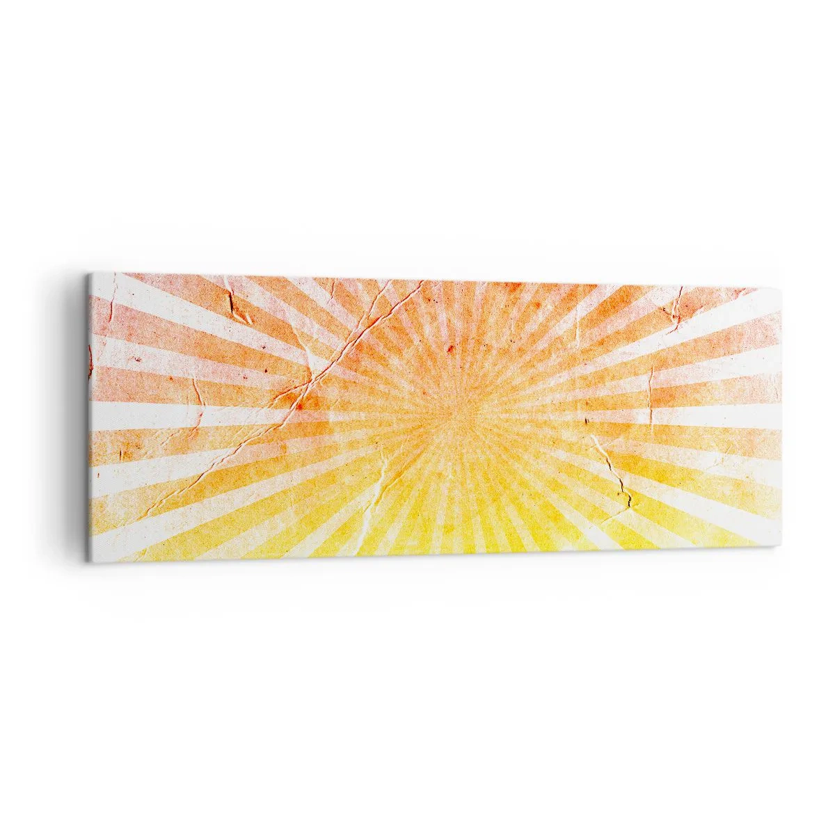 Impression sur toile - Image sur toile - Rayons de soleil dans les tons orange et jaune - 140x50cm - Levant et couchant - Décoration murale moderne pour le salon et la chambre ARTTOR