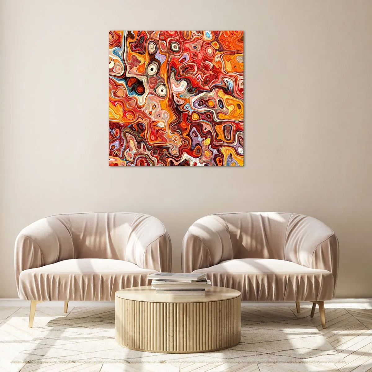 Impression sur verre - Image sur verre - Si les noix fondaient dans du miel - 60x60 cm