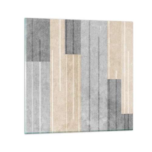 Impression sur verre - Image sur verre - Composition : se tenir droit - 70x70 cm