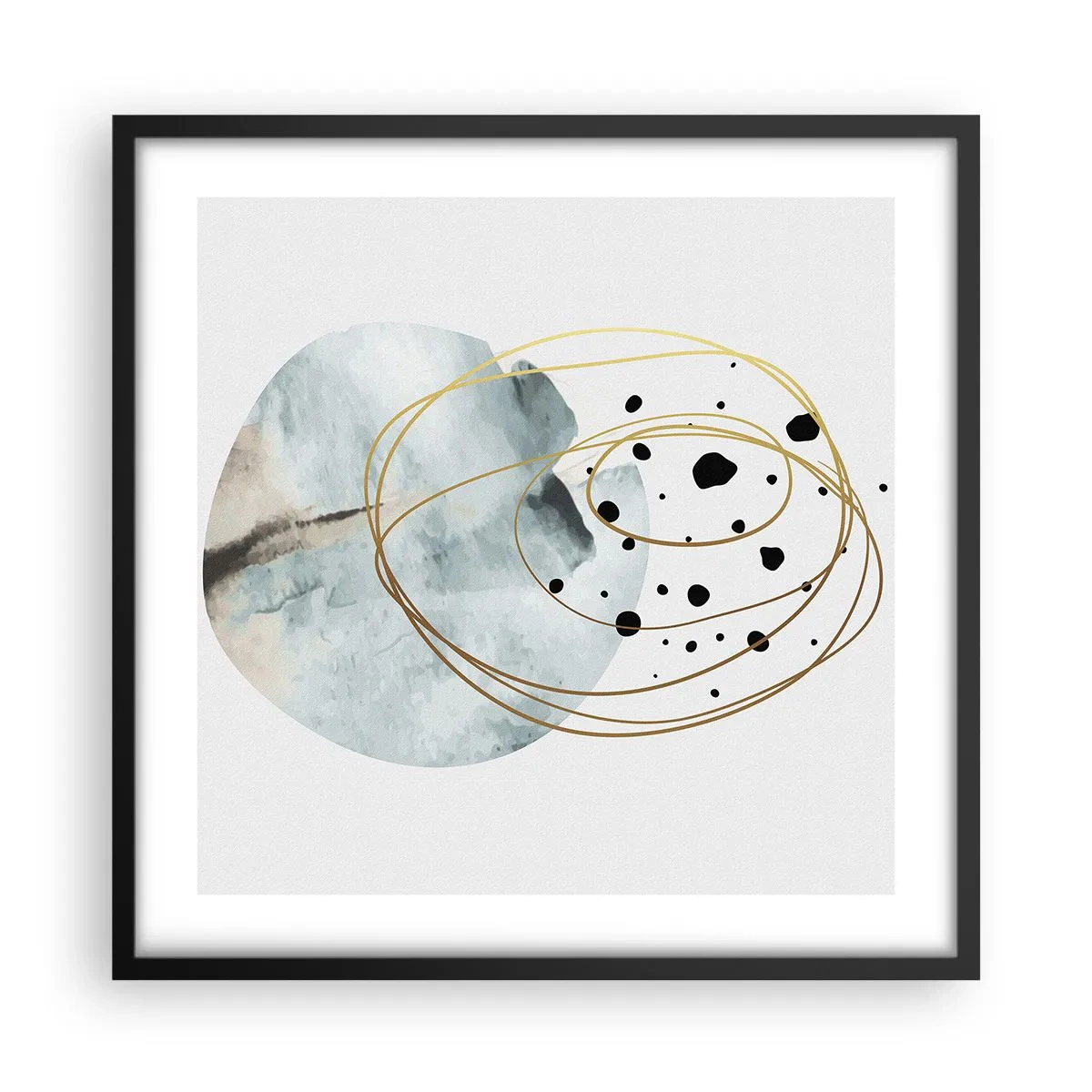 Affiche dans un cadre noir - Poster - Emmêlement de l'espace - 50x50 cm