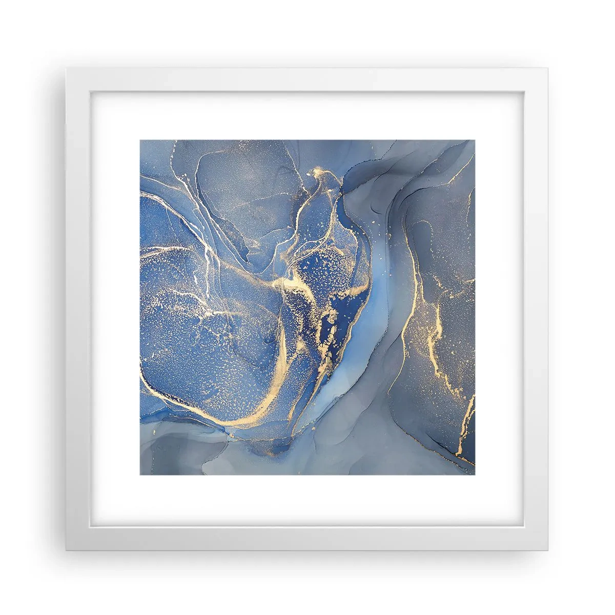 Affiche dans un cadre blanc - Poster - Poussière d'or - 30x30 cm