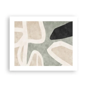 Affiche - Poster - Composition pour motif noir - 50x40 cm