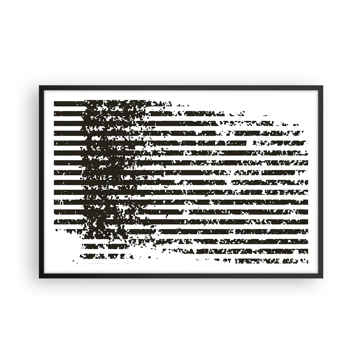 Affiche dans un cadre noir - Poster - Rythme et bruissement - 91x61 cm