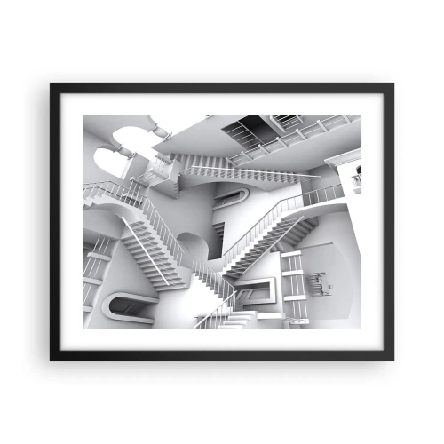 Affiche dans un cadre noir - Poster - Paradoxes spatiaux - 50x40 cm