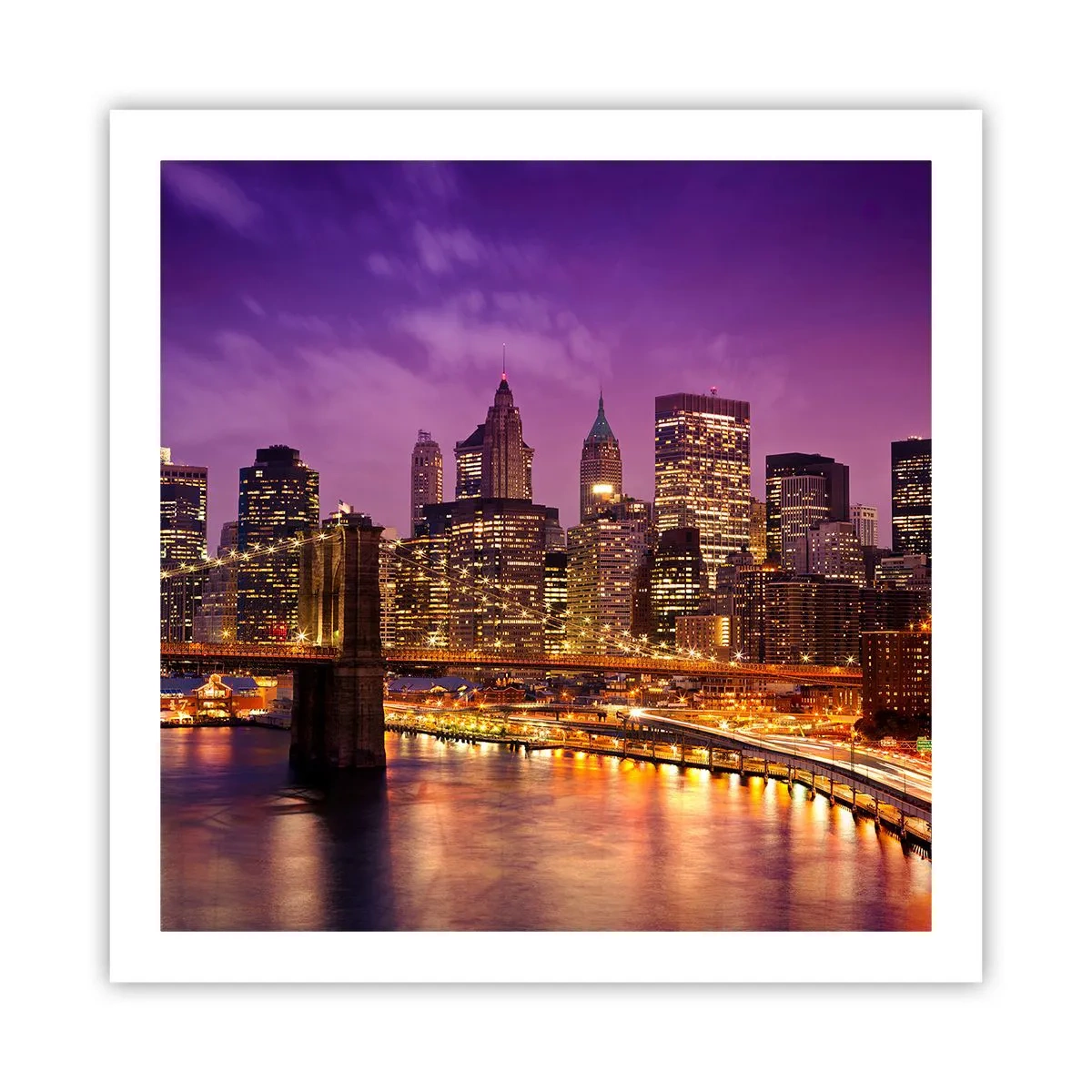 Affiche - Poster - Manhathann or violet - 60x60 cm