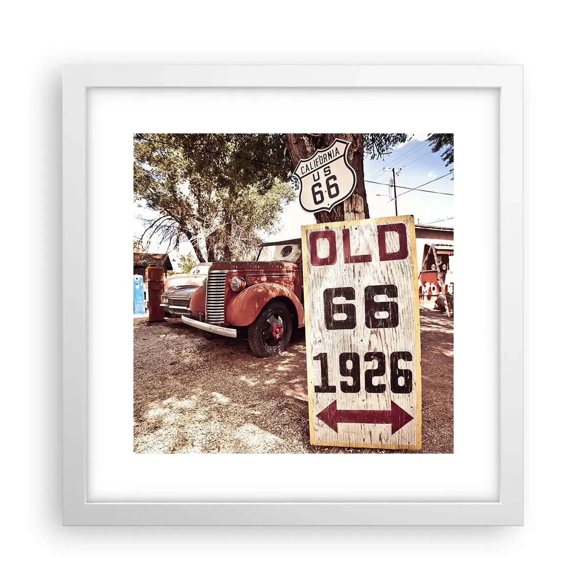 Affiche dans un cadre blanc - Poster - La légende de la province américaine - 30x30 cm