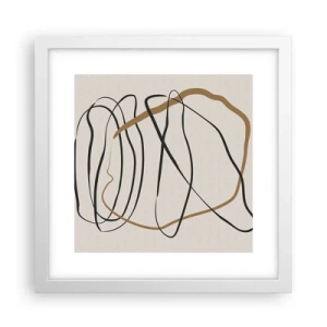 Affiche dans un cadre blanc - Poster - Composition – danse en boucle - 30x30 cm