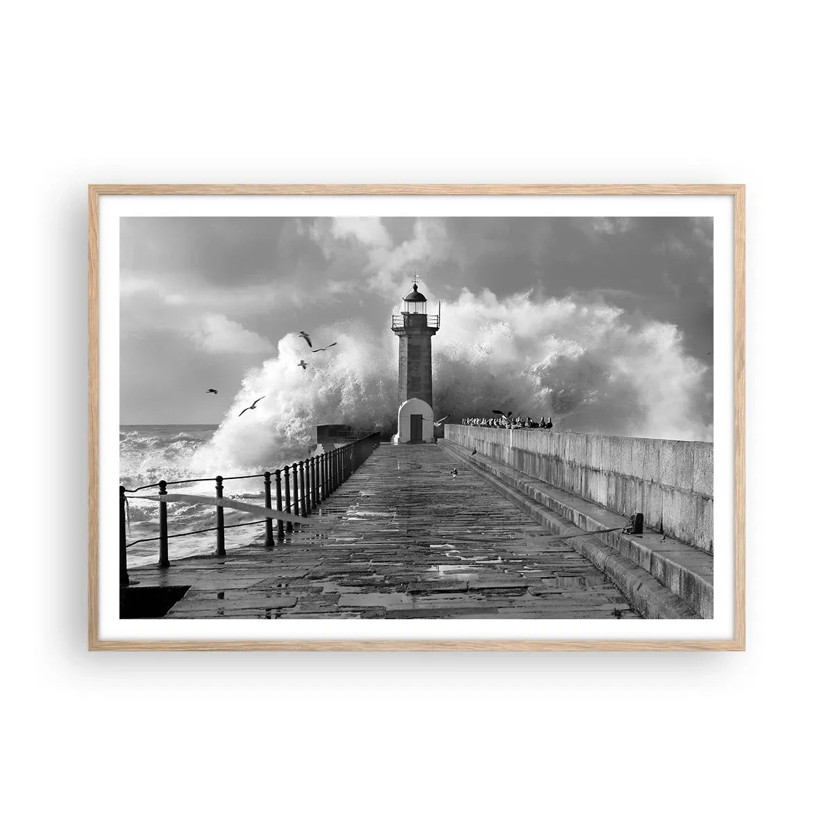 Affiche dans un chêne clair - Poster - Sans peur - 100x70 cm