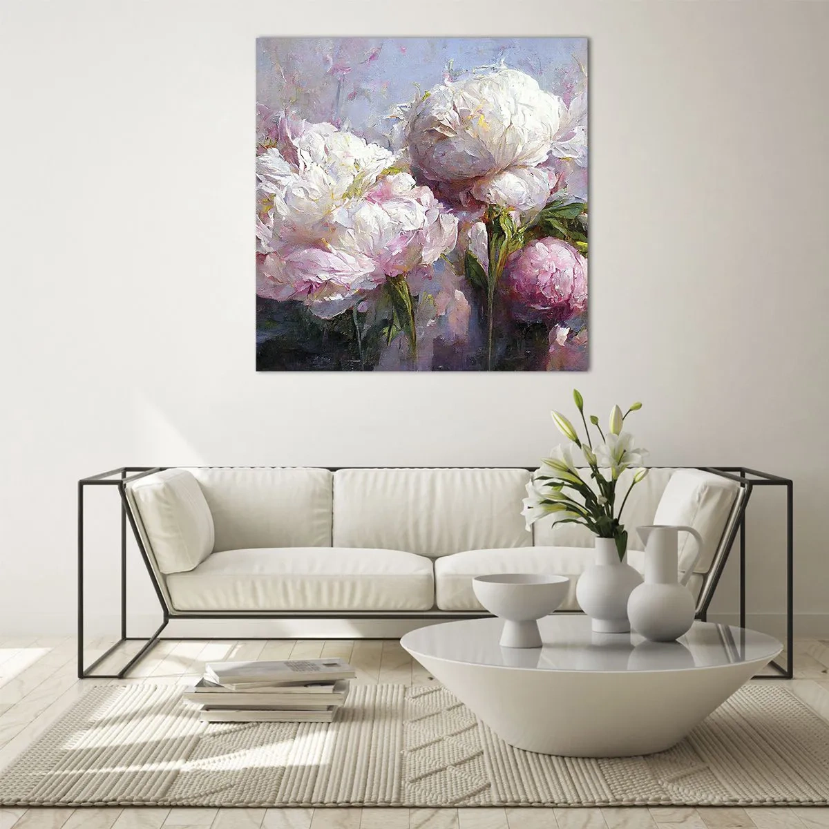 Impression sur verre - Image sur verre - Un bouquet plein de vie - 50x50 cm