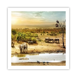 Affiche - Poster - "Et d'Eden coulait une rivière..." - 60x60 cm