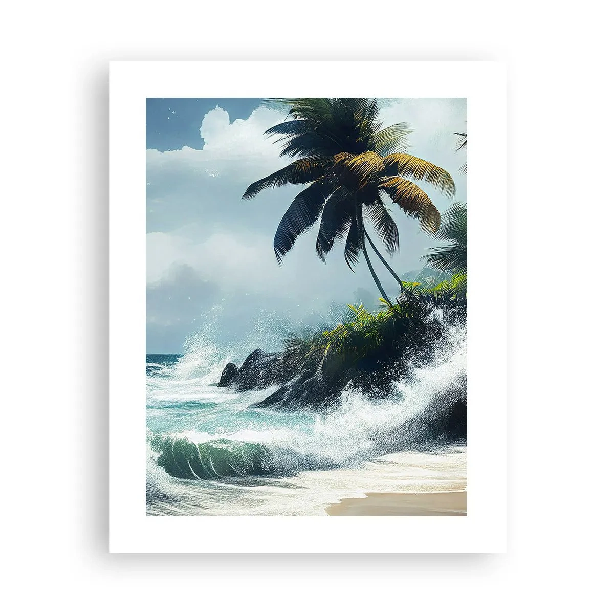 Affiche - Poster - Sur une côte tropicale - 40x50 cm