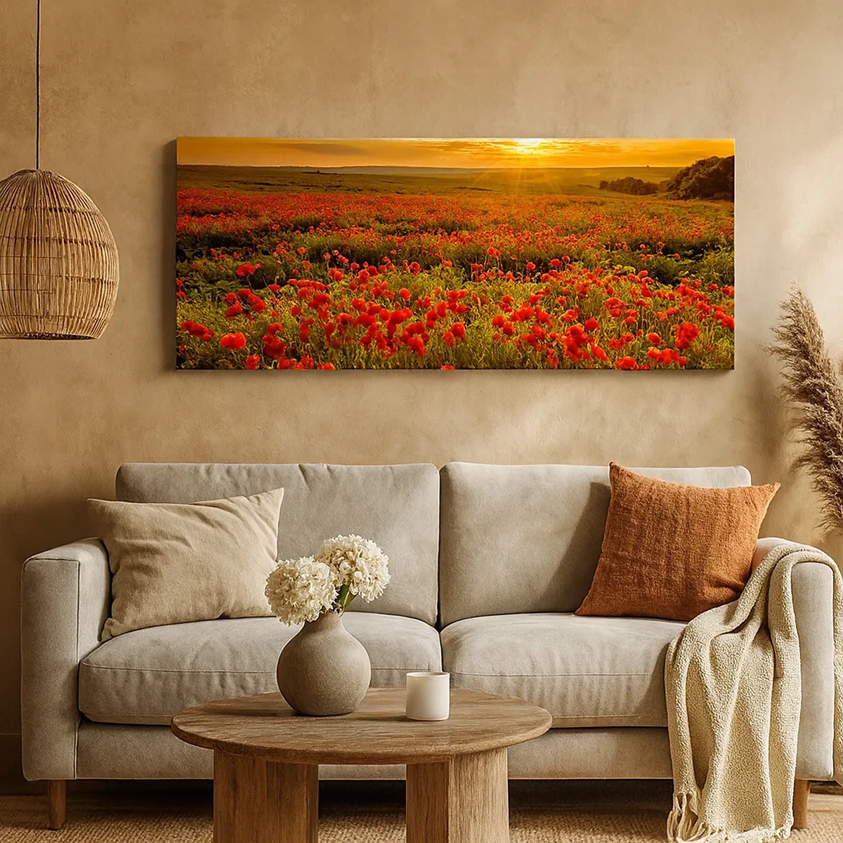 Impression sur toile - Image sur toile - Parmi les vagues des prairies bruissantes, parmi les fleurs du déluge - 30x30 cm