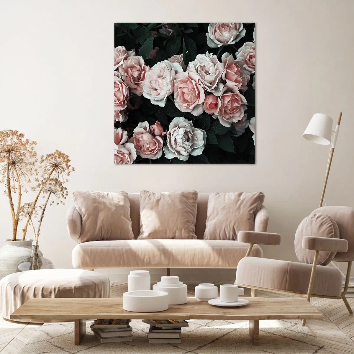 Impression sur toile - Image sur toile - Ensemble de rose - 60x60 cm