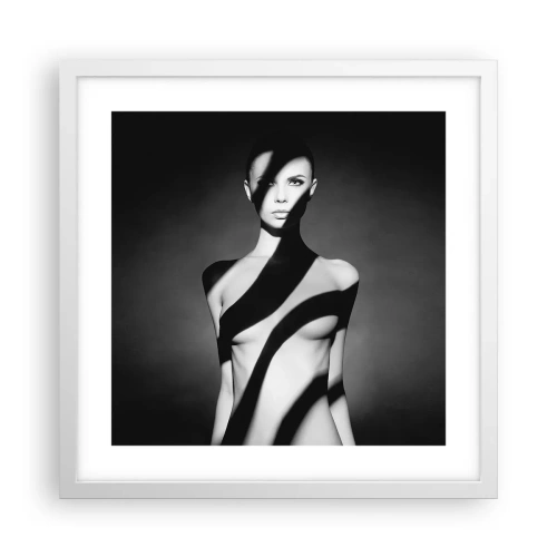 Affiche dans un cadre blanc - Poster - Dans la brillance et l'ombre - 40x40 cm