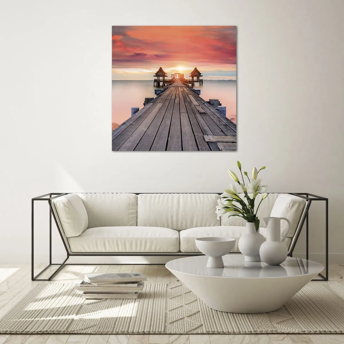 Impression sur verre - Image sur verre - L'Ouest à l'Est - 70x70 cm