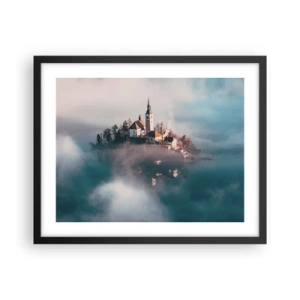 Affiche dans un cadre noir - Poster - Île de rêve - 50x40 cm