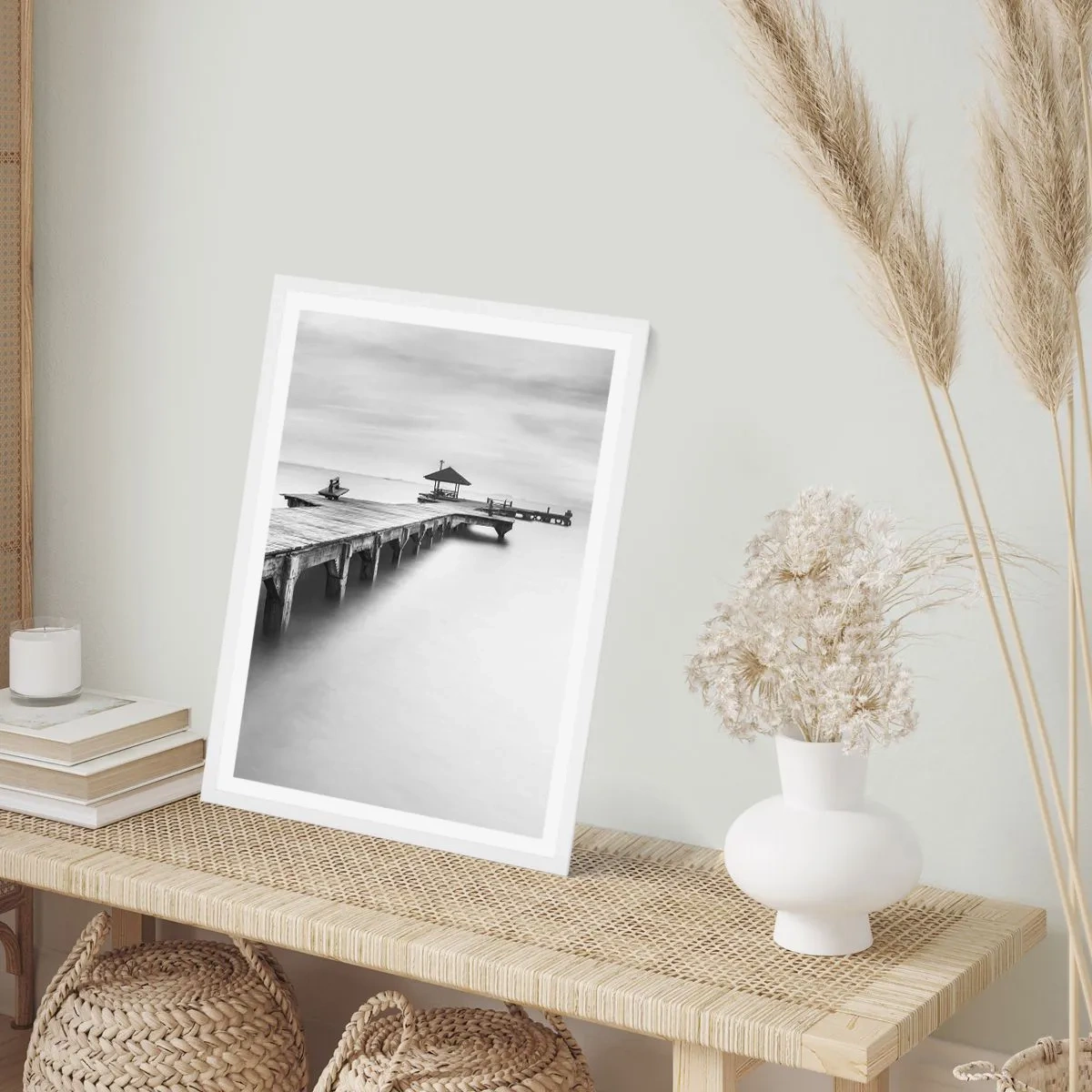 Affiche dans un cadre blanc - Poster - À l'horizon - 30x40 cm