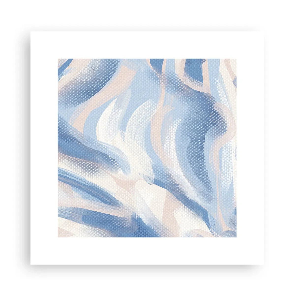 Affiche - Poster - Vagues bleues - 30x30 cm