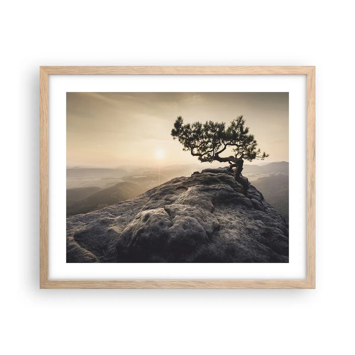 Affiche dans un chêne clair - Poster - La vie gagne toujours - 50x40 cm