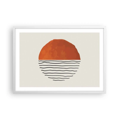 Affiche dans un cadre blanc - Poster - Dans un climat japonnais - 70x50 cm