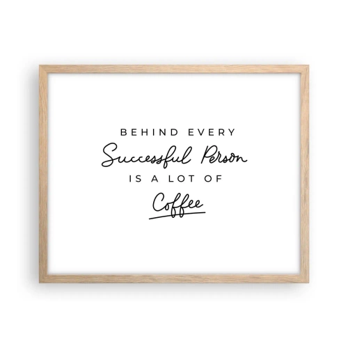 Affiche dans un chêne clair - Poster - Secret du succès - 50x40 cm